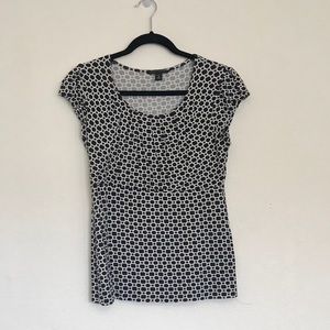 Shirt with fun print in black and white